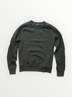 Uniqlo Men's Dark Olive Crewneck Sweatshirt Size XS